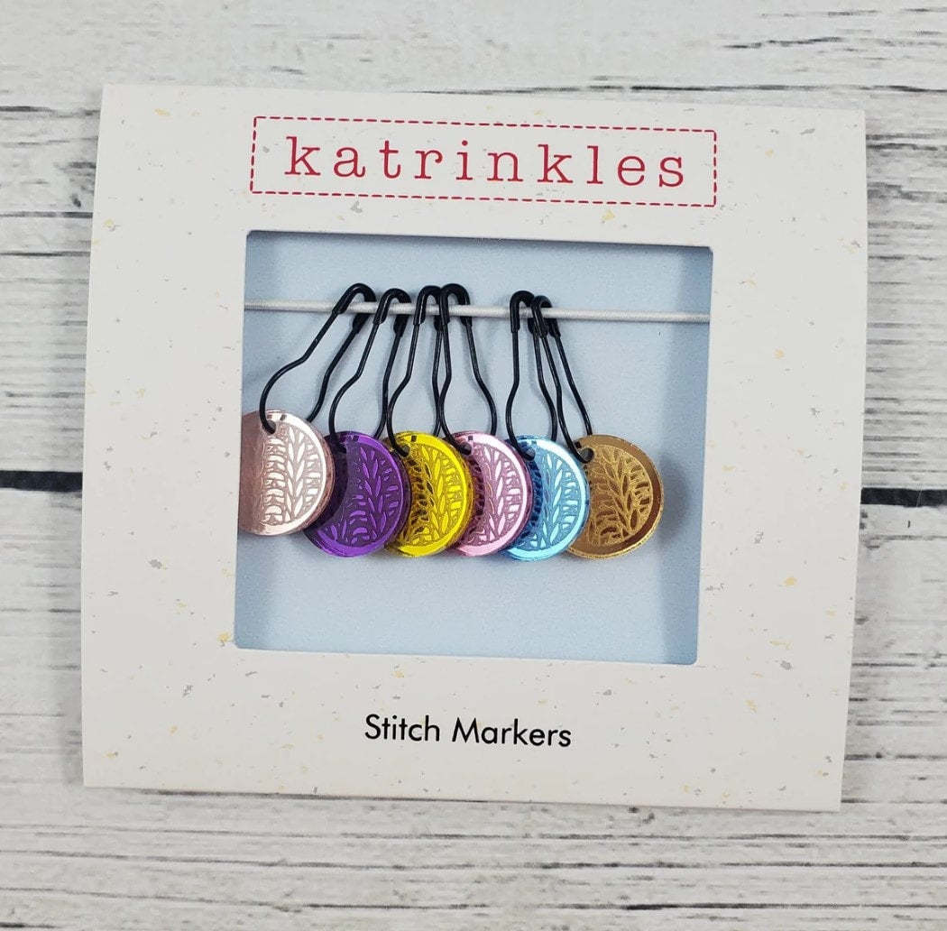 Mirrored Acrylic Knit Round Stitch Markers Old Orcutt Yarnery